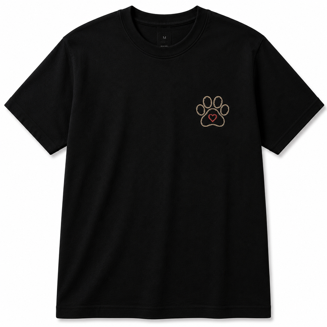 Custom Pet Portrait Embroidered T-Shirt - Design 4