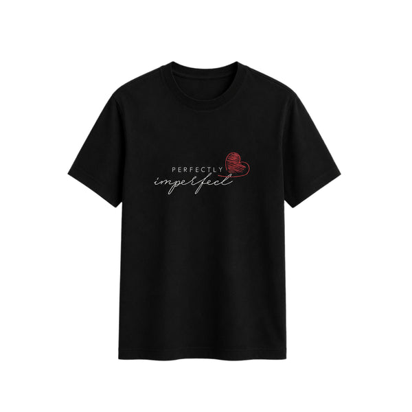 Perfectly Imperfect Script Embroidered T-Shirt