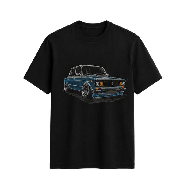 Classic Vintage Car Embroidered T-Shirt