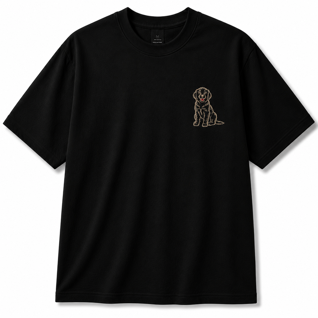 Custom Pet Portrait Embroidered T-Shirt - Design 1