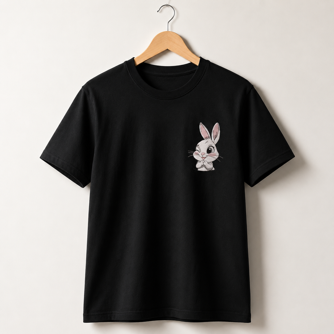 Custom Pet Portrait Embroidered T-Shirt - Design 3