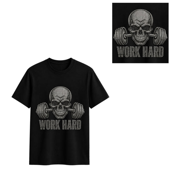 Deadlift Skeleton Embroidered T-Shirt
